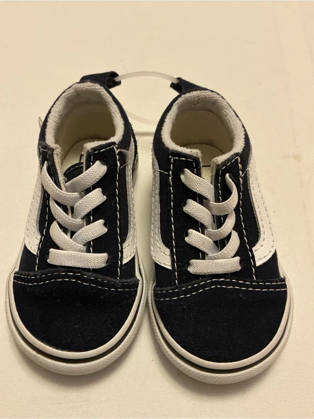 Vans Kids Navy and White Low-Top Sneakers